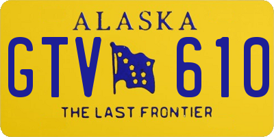 AK license plate GTV610