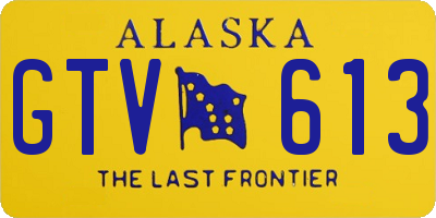 AK license plate GTV613