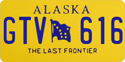 AK license plate GTV616