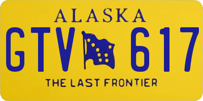 AK license plate GTV617