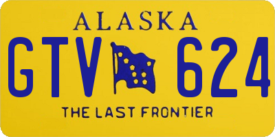 AK license plate GTV624