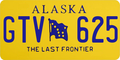 AK license plate GTV625