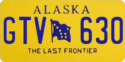 AK license plate GTV630