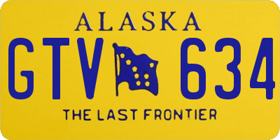 AK license plate GTV634