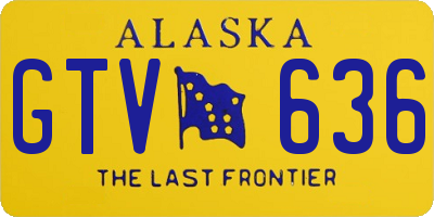 AK license plate GTV636