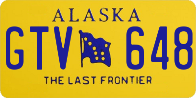 AK license plate GTV648