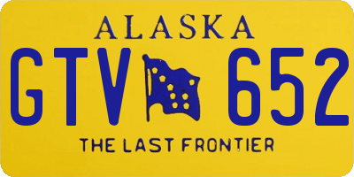 AK license plate GTV652