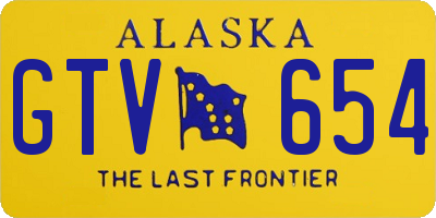 AK license plate GTV654