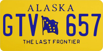 AK license plate GTV657