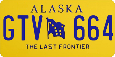 AK license plate GTV664