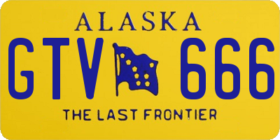 AK license plate GTV666
