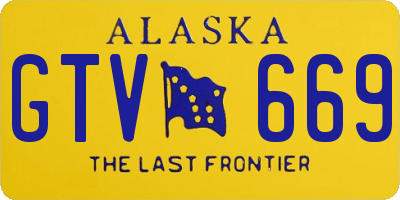 AK license plate GTV669