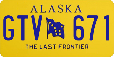AK license plate GTV671