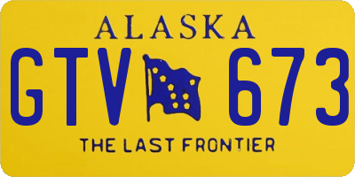 AK license plate GTV673