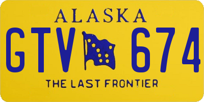 AK license plate GTV674