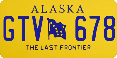 AK license plate GTV678