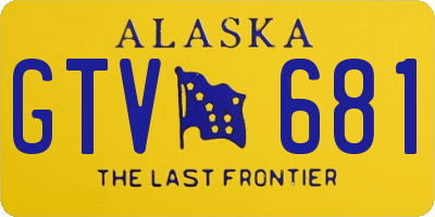 AK license plate GTV681