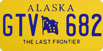 AK license plate GTV682