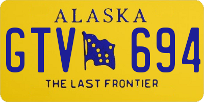 AK license plate GTV694