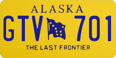 AK license plate GTV701
