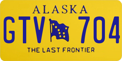 AK license plate GTV704