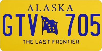 AK license plate GTV705