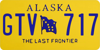 AK license plate GTV717
