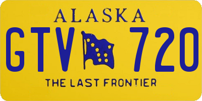 AK license plate GTV720