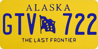 AK license plate GTV722