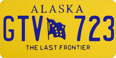 AK license plate GTV723
