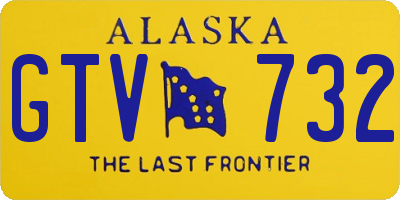 AK license plate GTV732