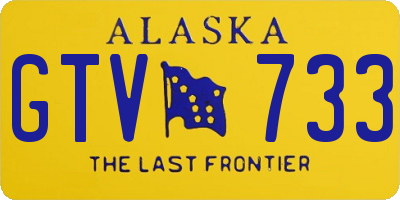 AK license plate GTV733