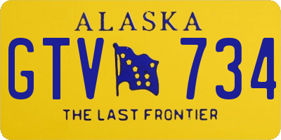 AK license plate GTV734