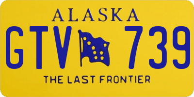 AK license plate GTV739