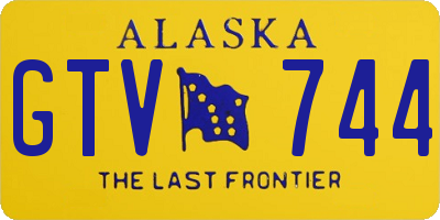 AK license plate GTV744