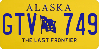 AK license plate GTV749