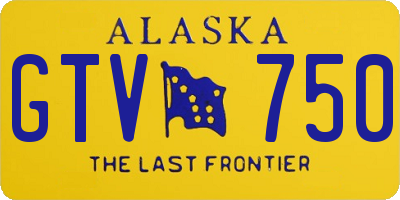 AK license plate GTV750