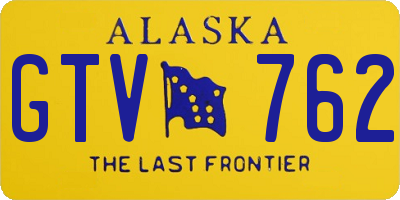 AK license plate GTV762