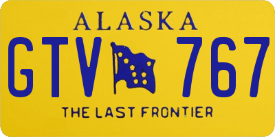AK license plate GTV767
