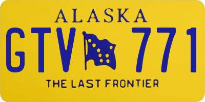 AK license plate GTV771