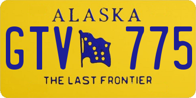AK license plate GTV775
