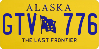AK license plate GTV776