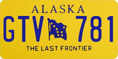 AK license plate GTV781