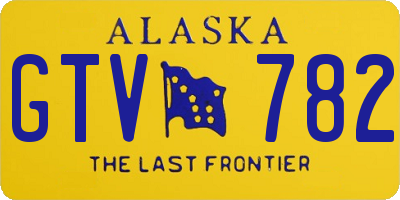 AK license plate GTV782