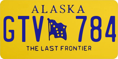 AK license plate GTV784