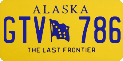 AK license plate GTV786