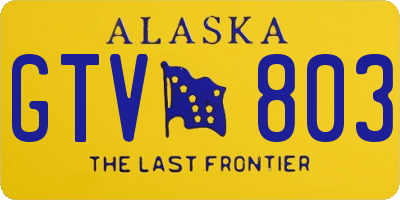 AK license plate GTV803