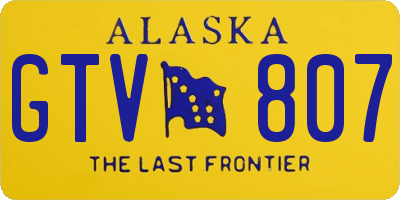 AK license plate GTV807