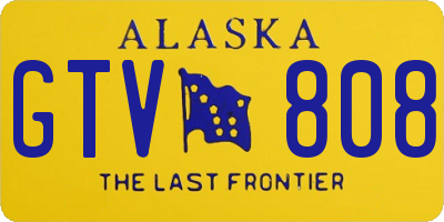 AK license plate GTV808