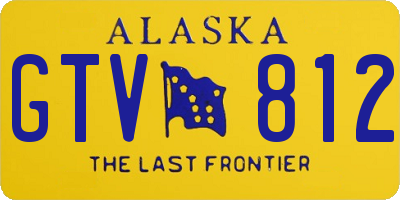 AK license plate GTV812